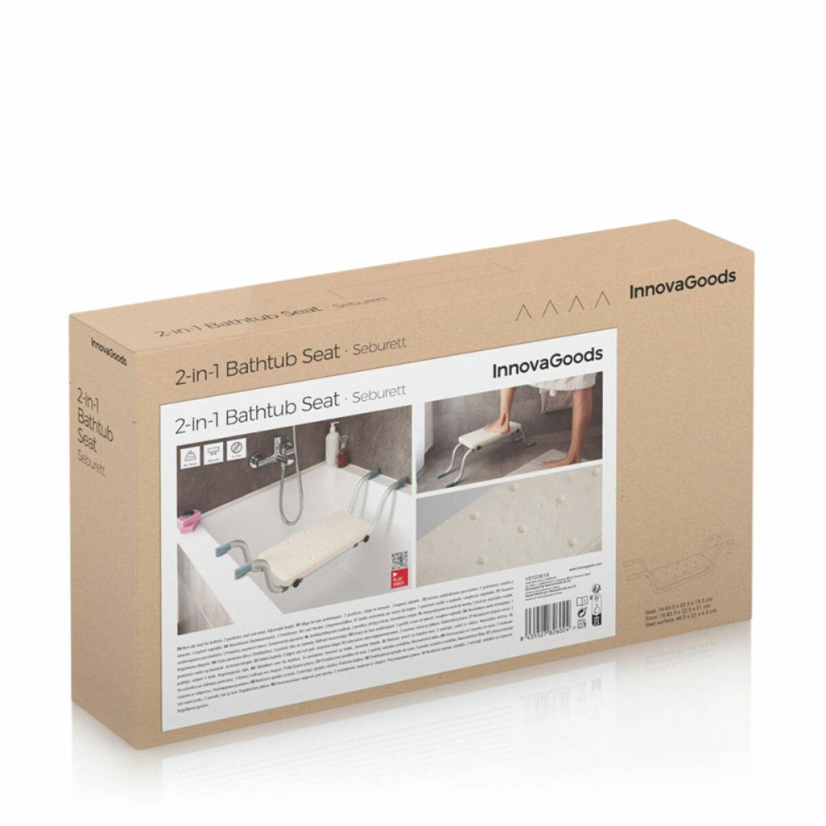 Innovagoods 2-in-1 Non-slip Bathtub Seat Seburett, V0103818