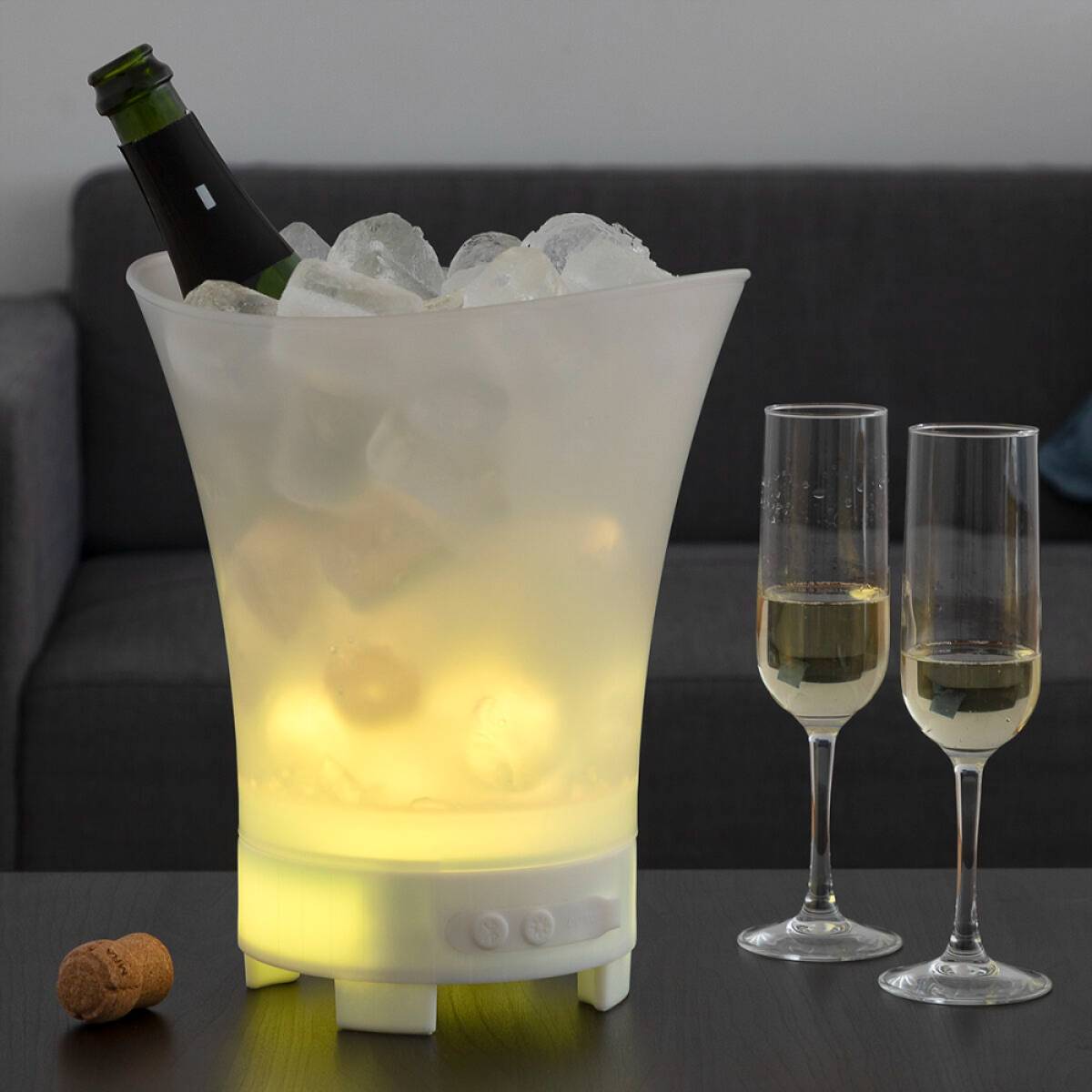 Innovagoods Led Ice Bucket With Rechargeable Speaker Sonice, V0103019
