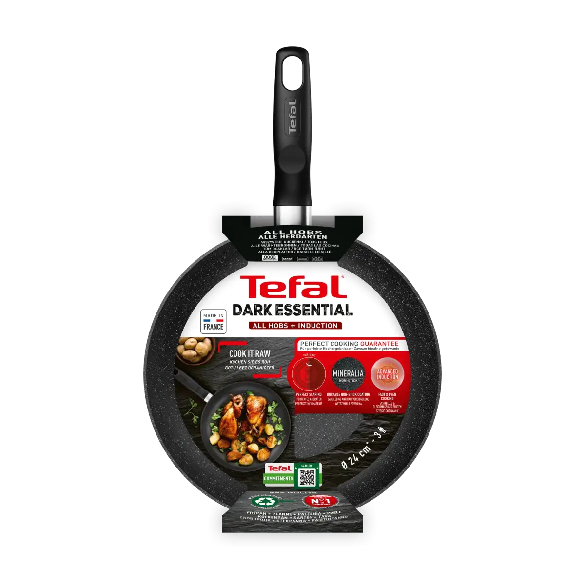 Tefal G0060632	Essential Dark Frypan 28 Cm