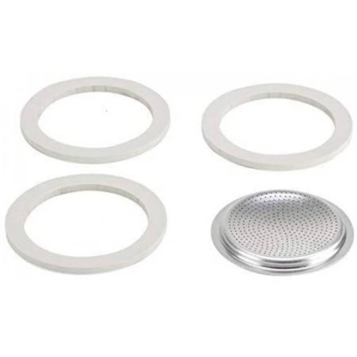 Bialetti 0800034 3 Gaskets And 1 Plate, Compatible With Moka Express