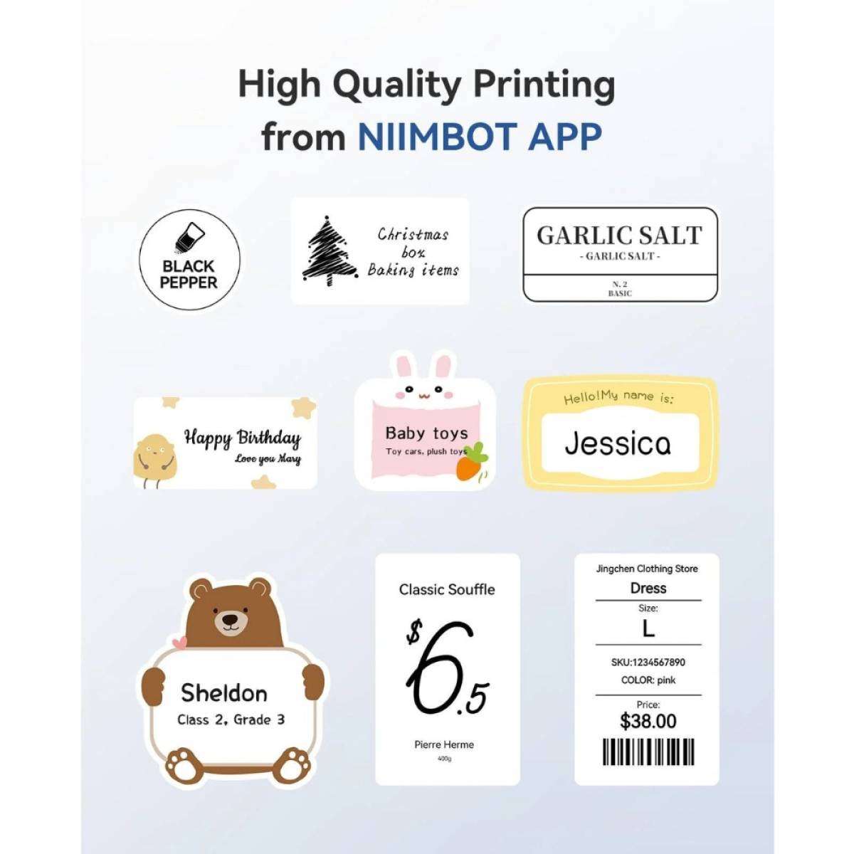 NIIMBOT B1 Label Maker Machine Thermal printing with Tape