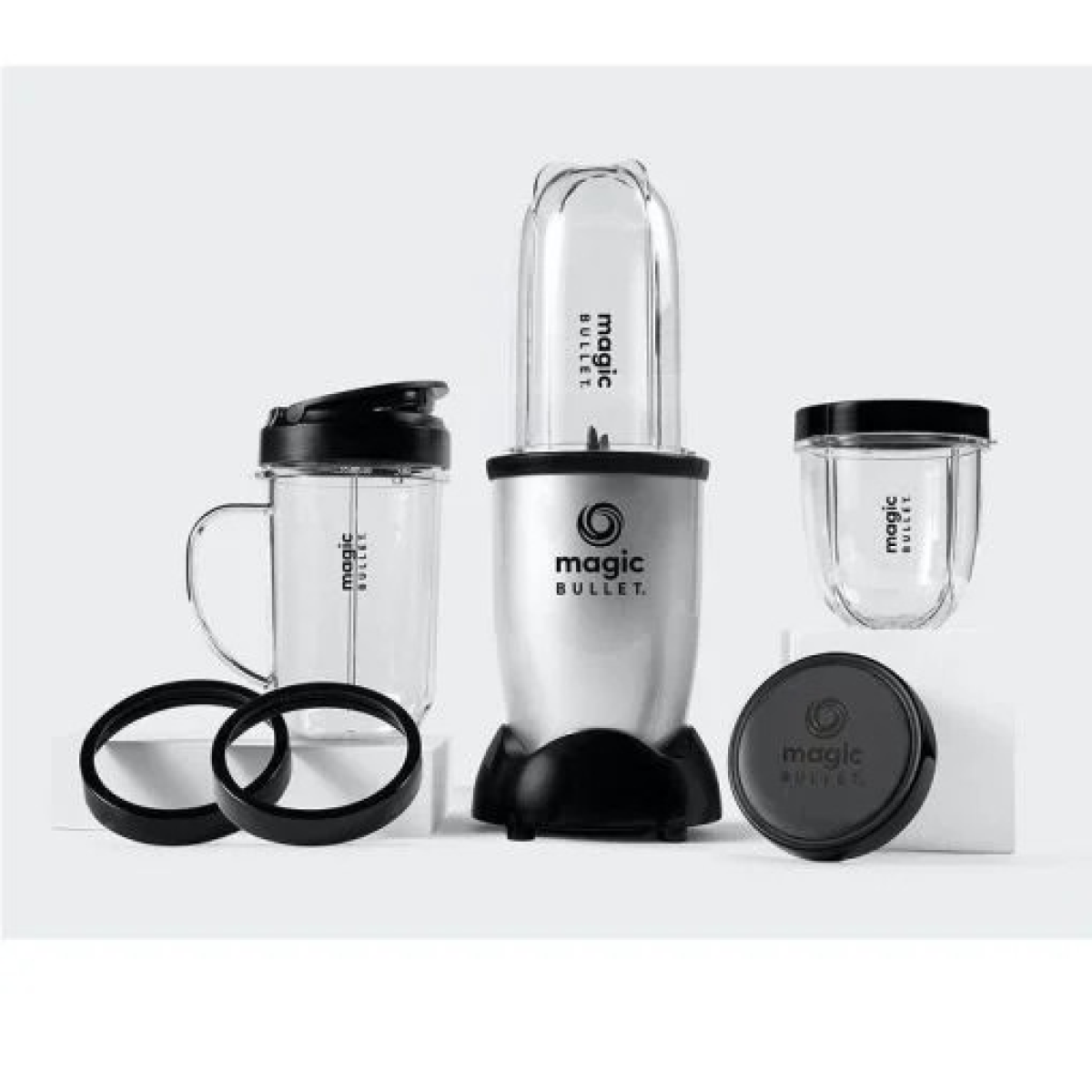Nutribullet Mb4-1012 Magic Bullet Blender 400 Watts, 11 Piece Set – Silver