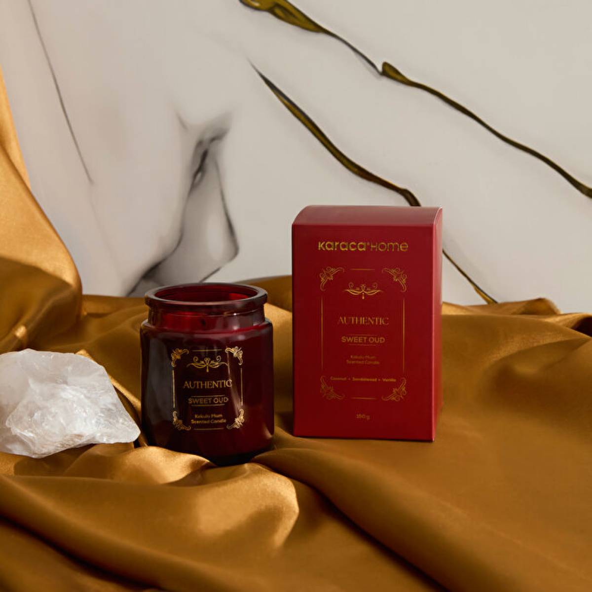 Karaca Home Authentic Series Sweet Oud Scented Candle | Intense Woody Warm Fragrance