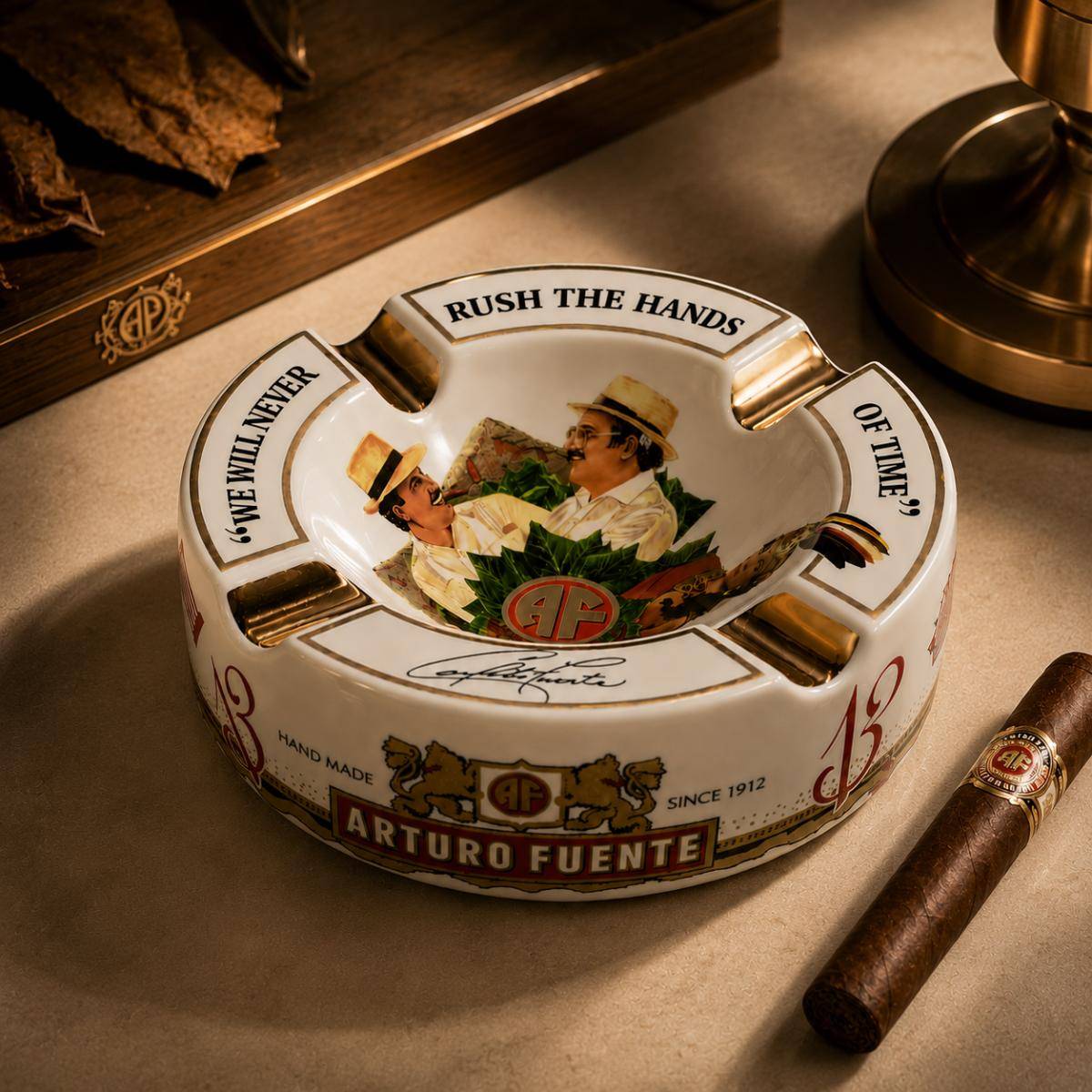 Arturo Fuente Special Edition Large Ceramic Cigar Ashtray – White, Arturofuentewhite