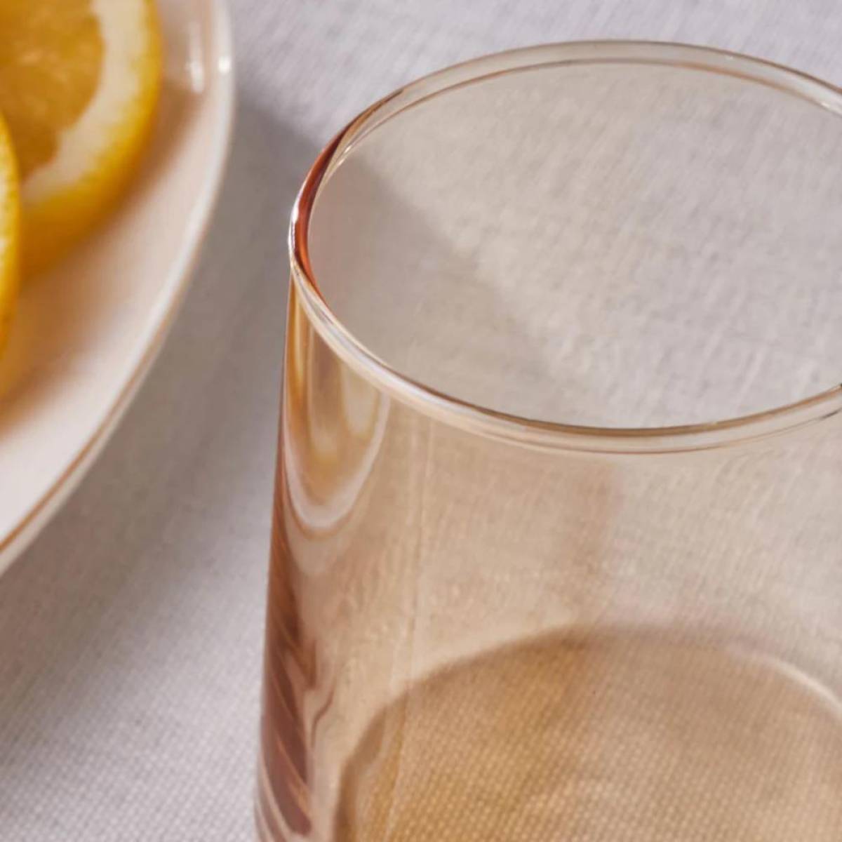 Karaca Serene 7-piece Tumbler Glass Set - Amber | 1.8 L Carafe Set