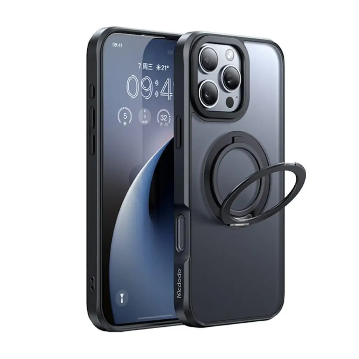 Mcdodo Magnetic Ring Stand Case for iPhone 16 Pro