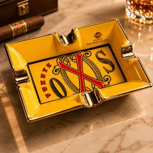 Opusx Yellow 1 Opusx Yellow 2 Manny Iriarte Opusx Society El Amarillo Porcelain Ashtray, Opusx-yellow