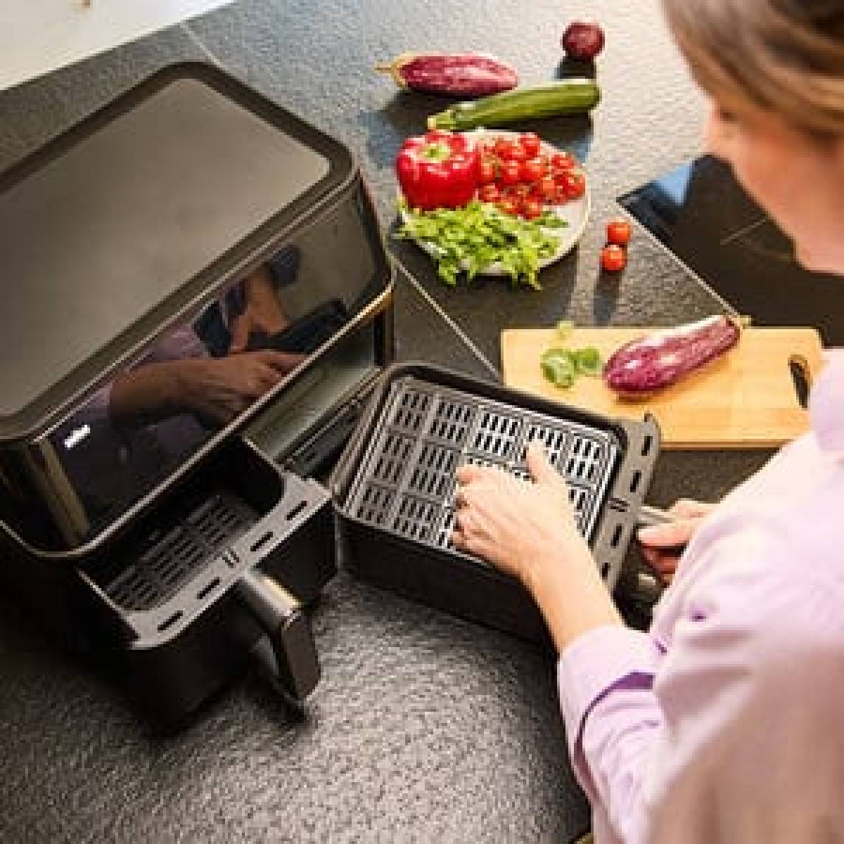 Braun Airfryer Twincook 5 Td30ibk Black • 2450w