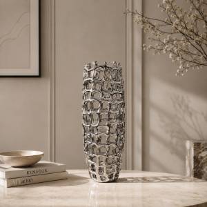Luxe Openwork Silver Sculptural Vase 35 cm, K331-2SL