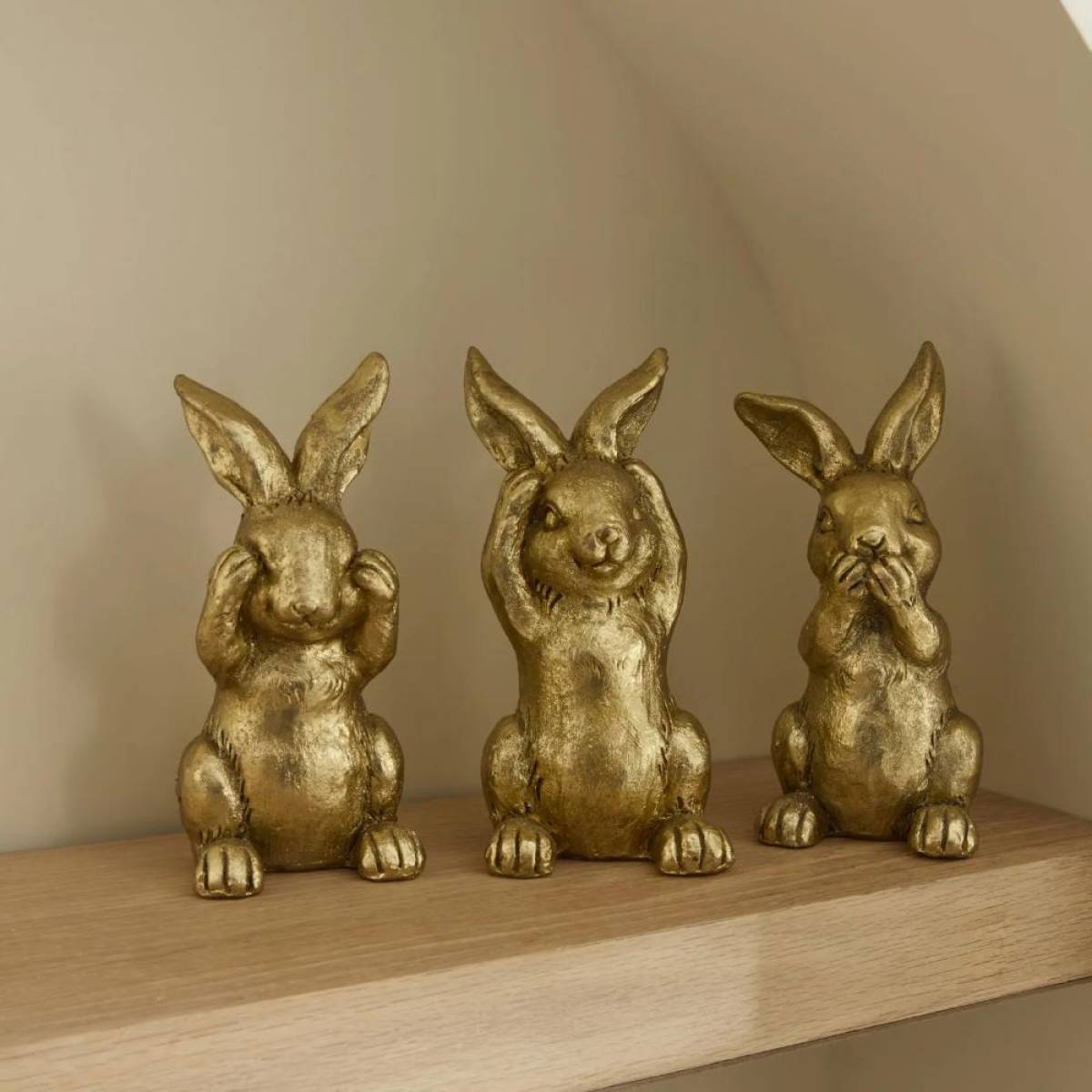 Karaca Home Helen Bunny “not Talking” Trinket - Gold