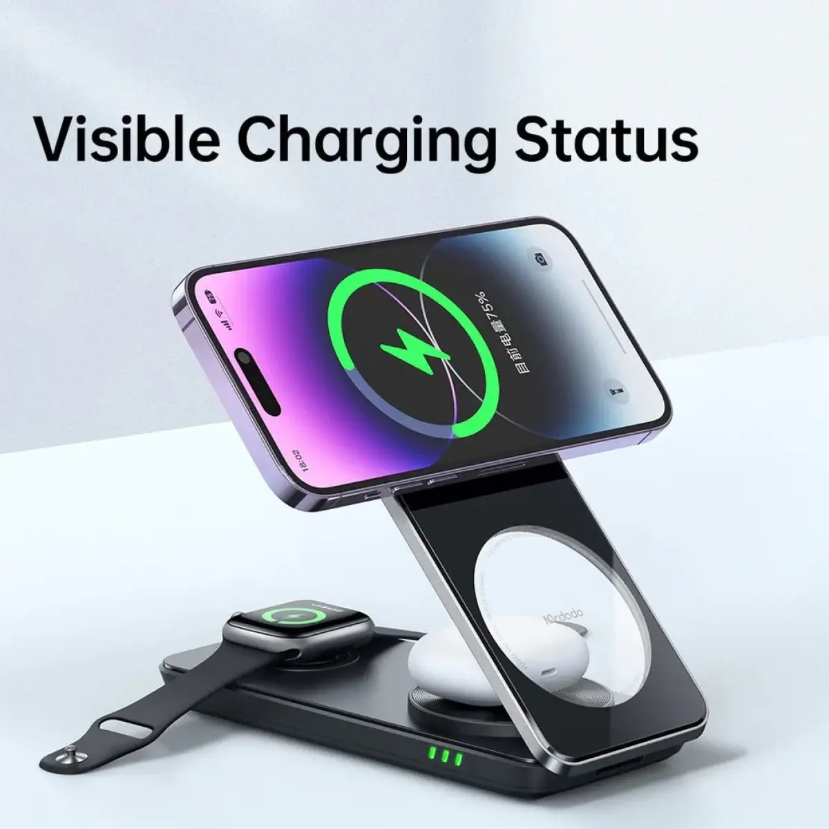 Mcdodo 3 in 1 Foldable Magnetic Wireless Charger CH-115