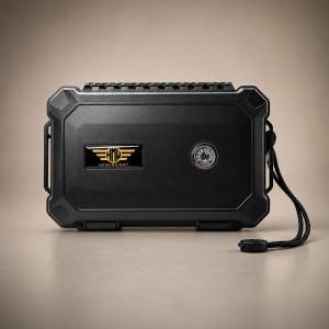 Hemingway Travel Cigar Box Medium Hard Case With Pluck Foam With Hygrometer Box Cigar, Hem-1202
