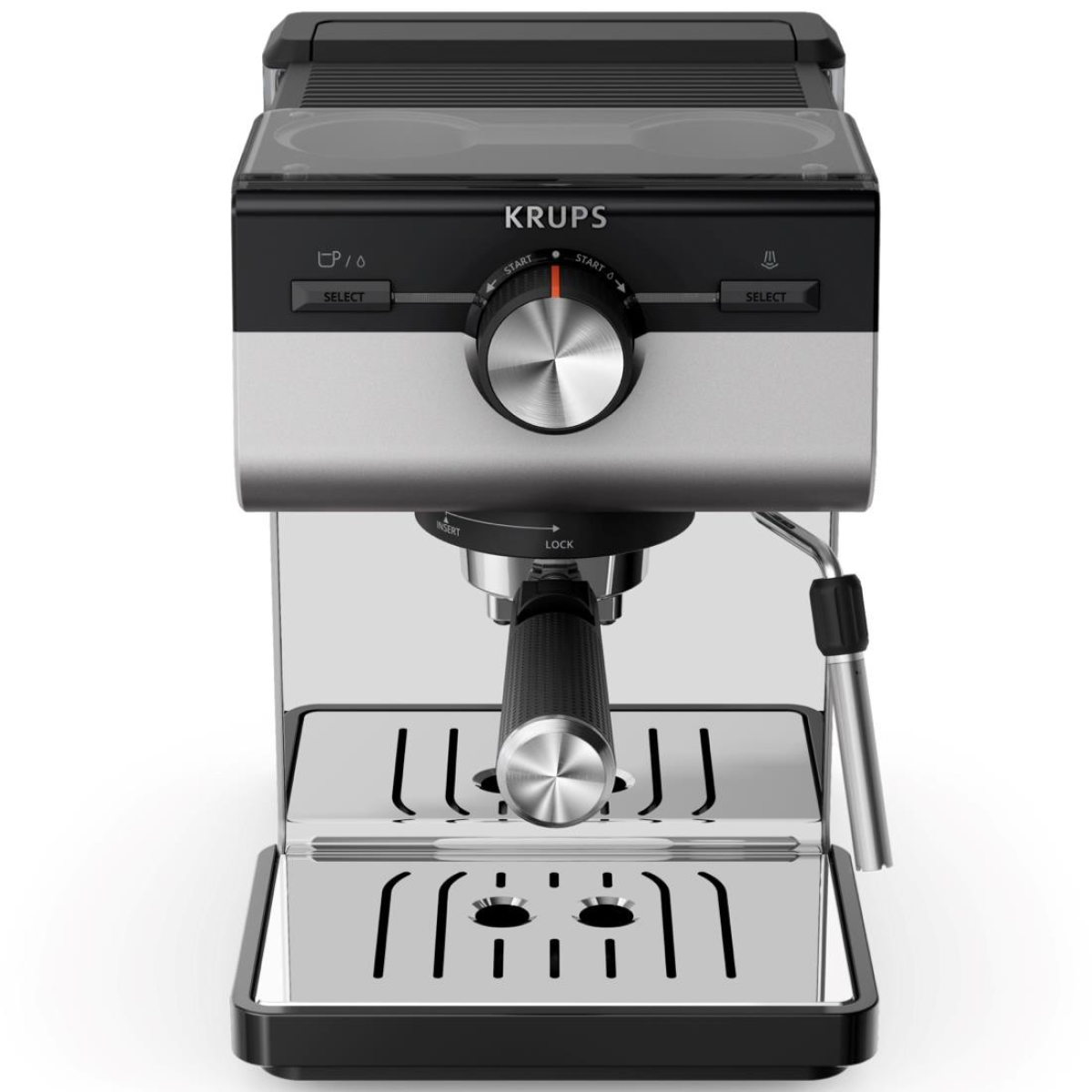 Krups XP384E10 Semi-Automatic Espresso Coffee Maker 15 Bar with Frother