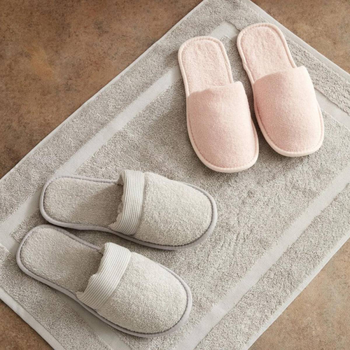 Karaca Home Ring Lace 9-piece Family Bathroom Set - Powder/grey