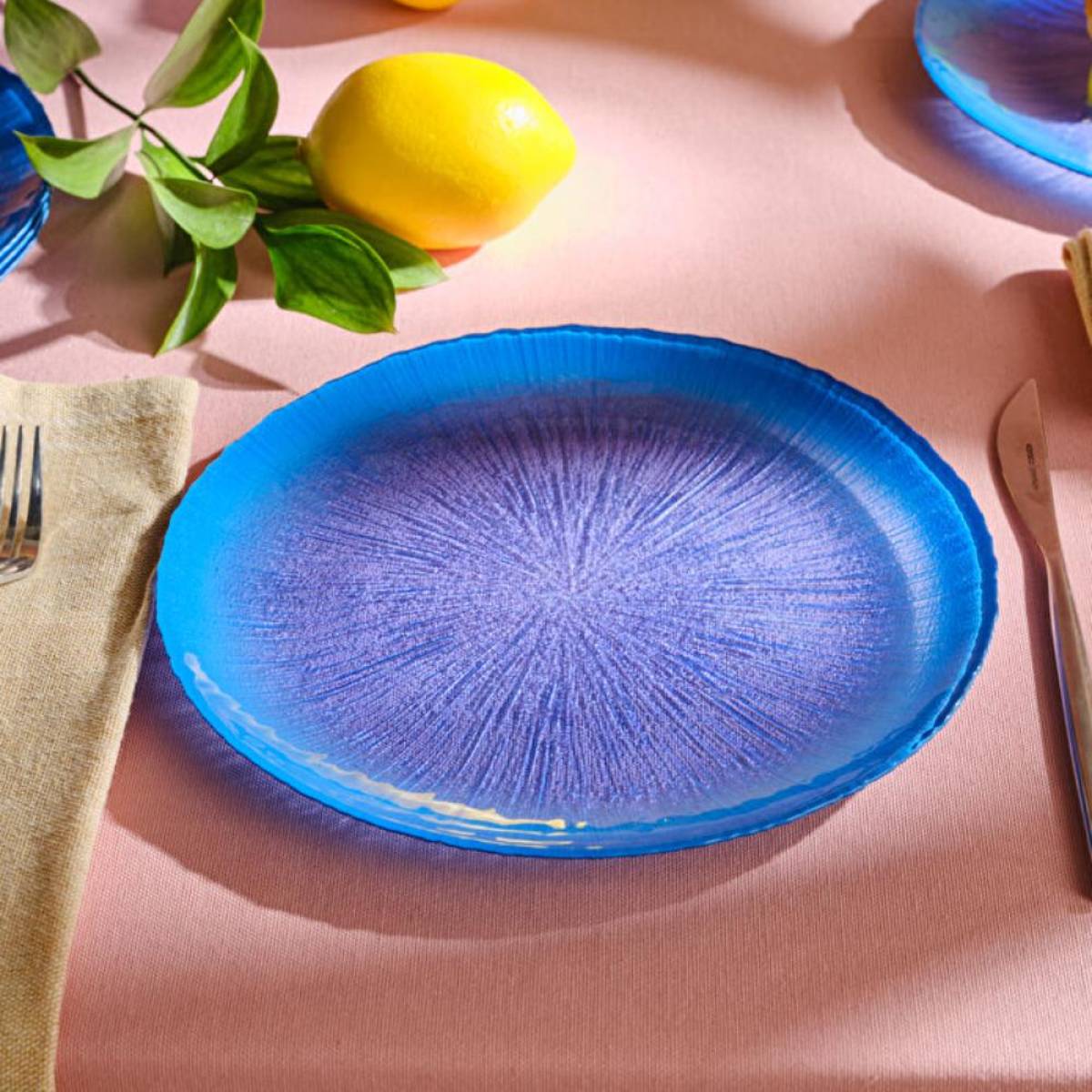 Karaca Reef 7-piece Cake And Dessert Set - Blue | Elegant Serving Set