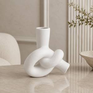 Sculptural Knot Ceramic Vase – Luxury Modern Decorative Accent, SK538
