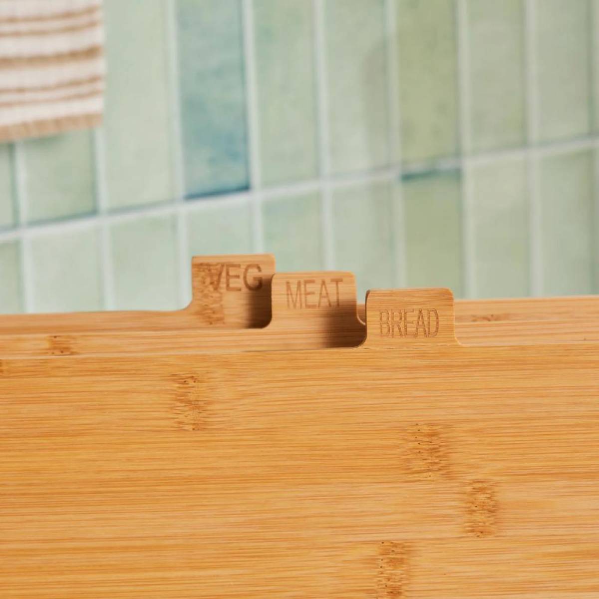 Karaca Arel 4-piece Bamboo Cutting Board Set | With Storage Holder