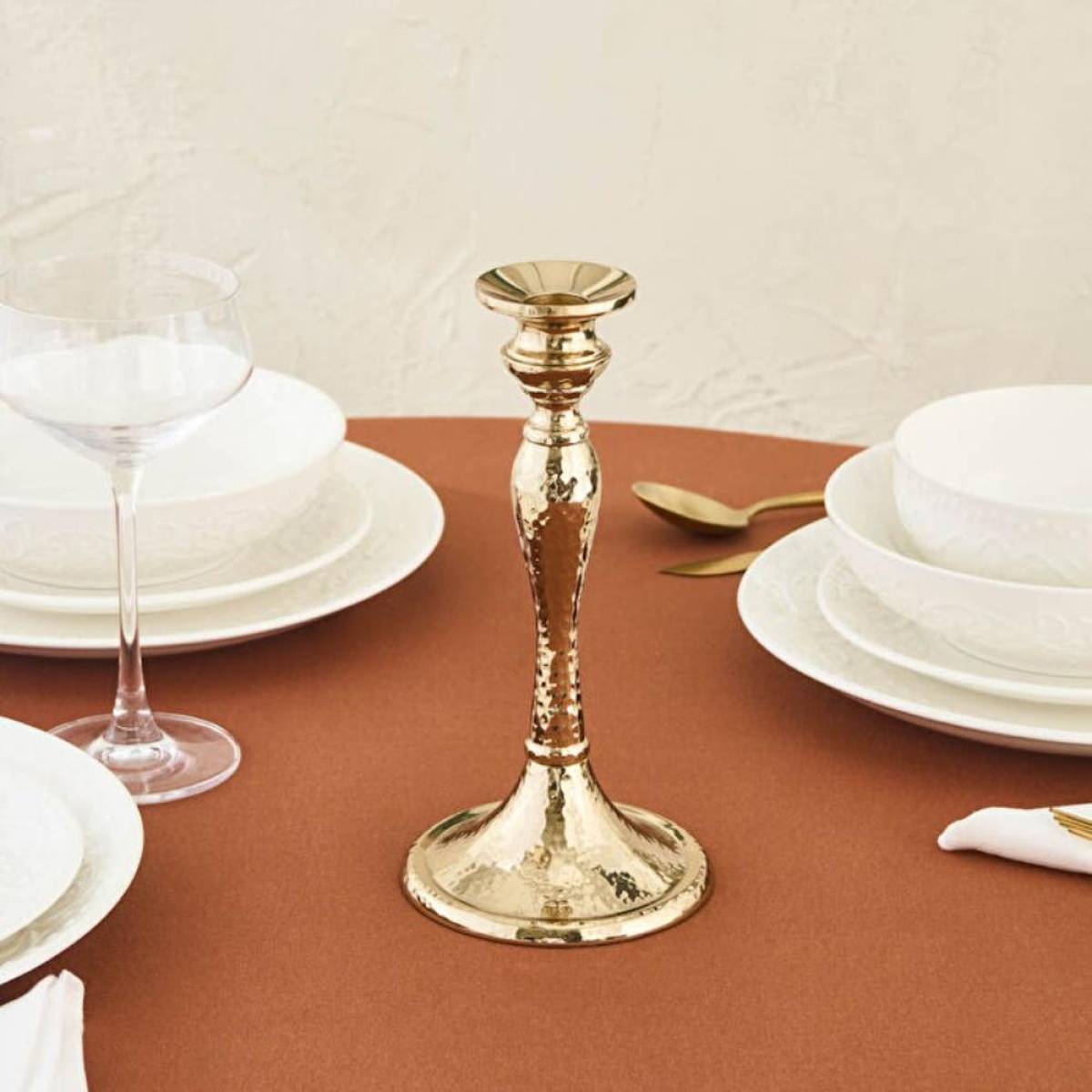 Karaca Home Rena Candlestick 22 Cm - Gold