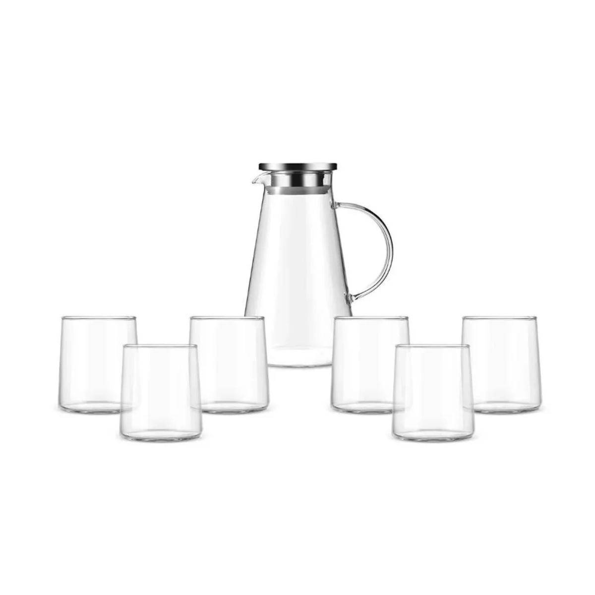 Karaca Serene 7-Piece Glass & Jug Set – Transparent, 153.09.01.9483