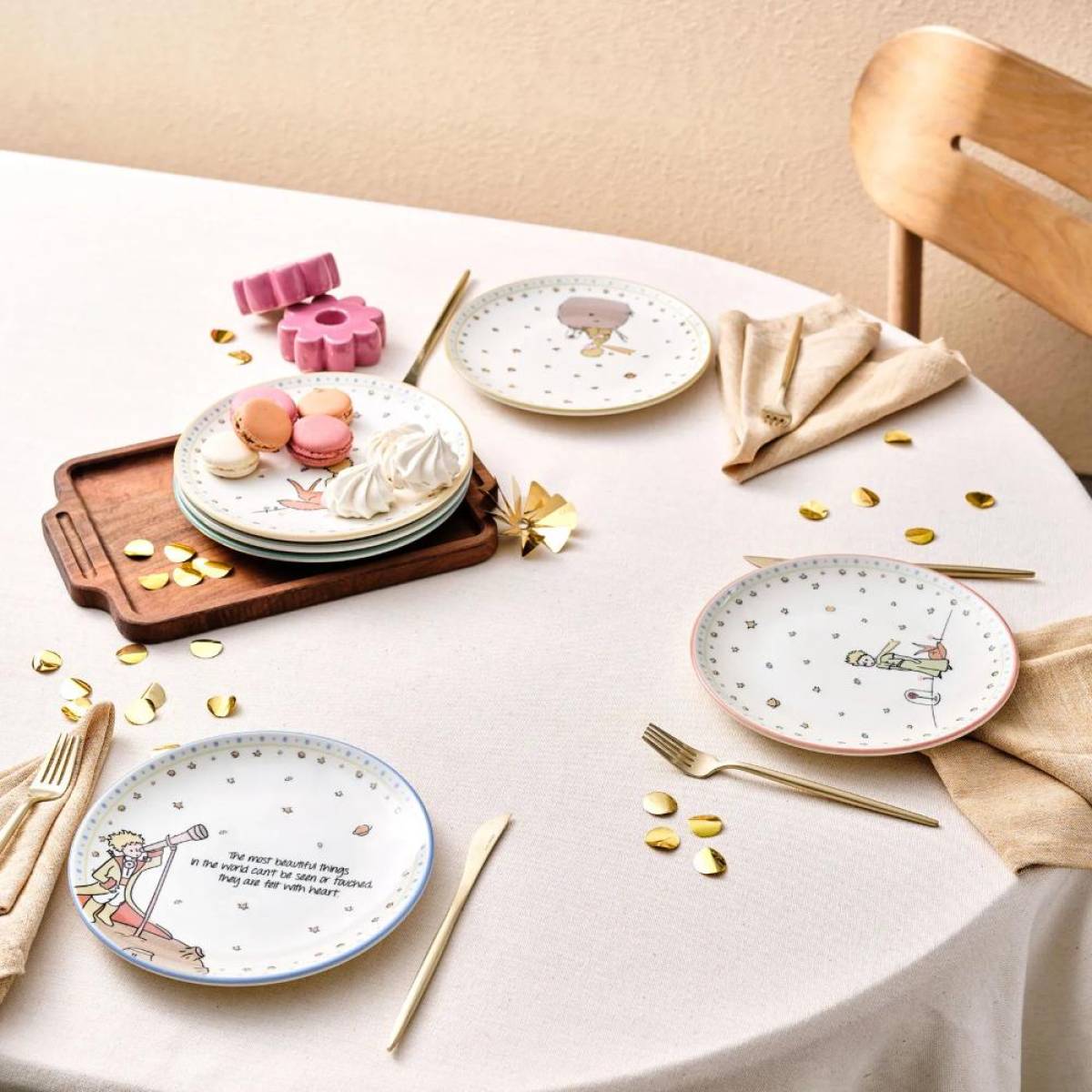 Karaca Little Prince 6-piece Ceramic Cake Set 20 Cm | Stoneware Dessert Plates