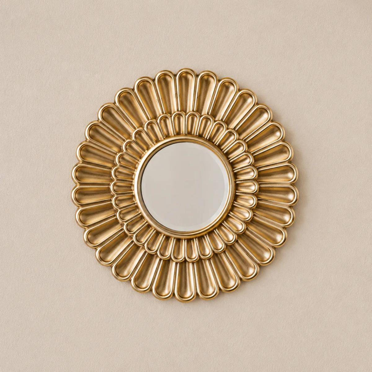 Karaca Elenor Gold Decorative Wall Mirror 21.5 Cm