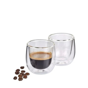Bialletti  Double-Wall Verona Glass Cups 80ml Set of 2