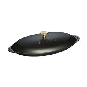 Staub Fish Plate Fish Roaster Roaster With Lid Black 31 Cm 0.7 L