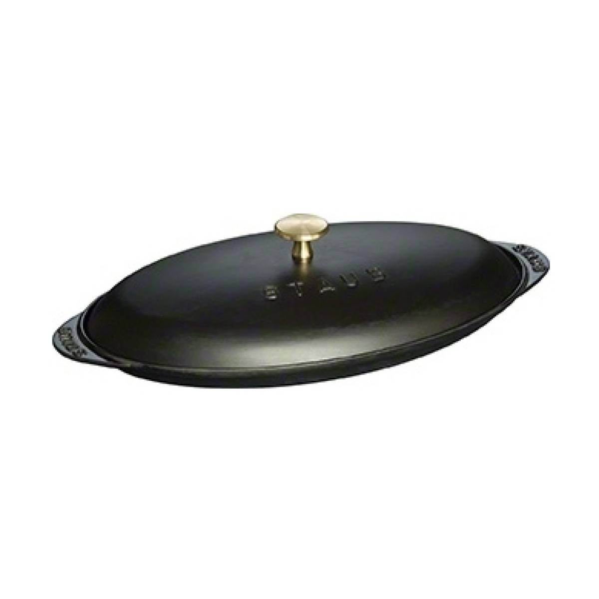 Staub Fish Plate Fish Roaster Roaster With Lid Black 31 Cm 0.7 L