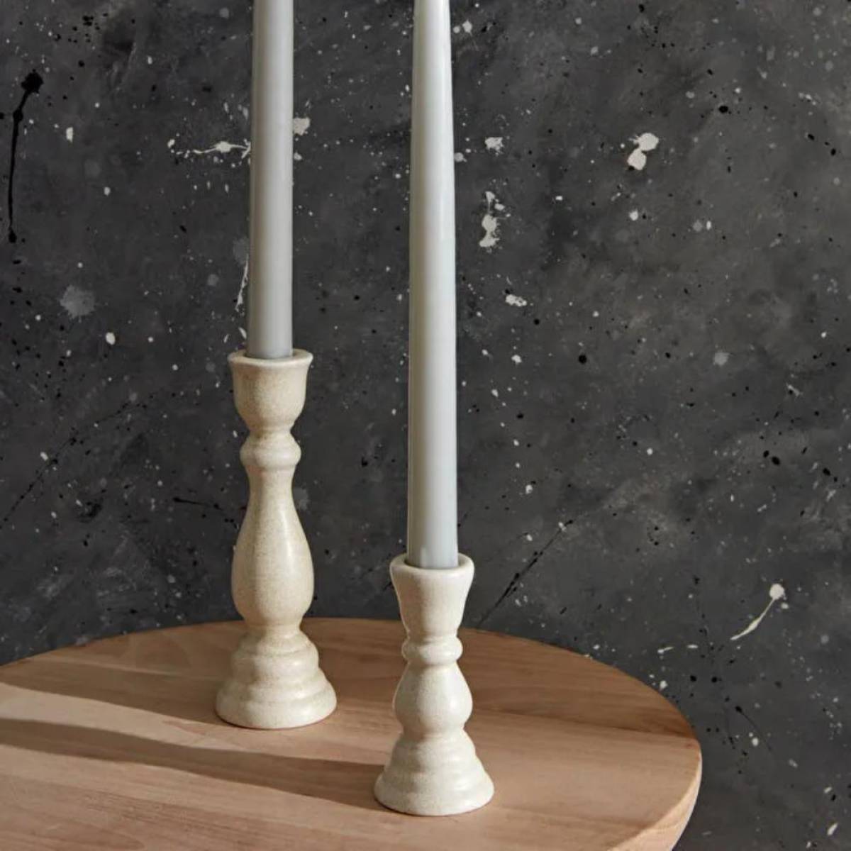 Karaca Home Vonda Candlestick 16.8 Cm - Natural Tone