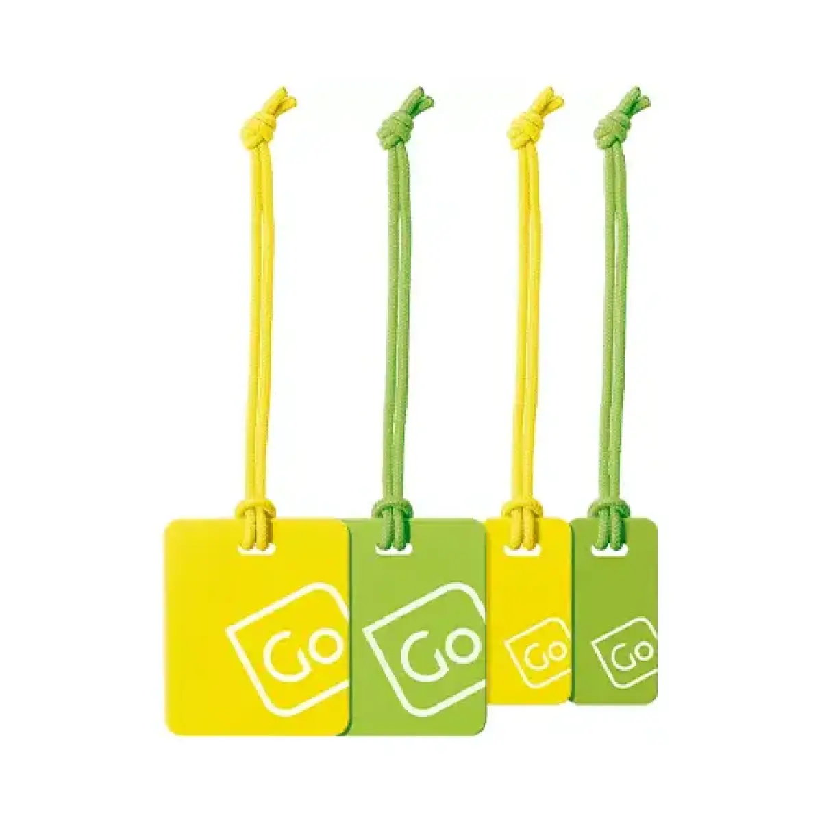 Go Travel Luggage Tags Family Pack (Yellow/Green)