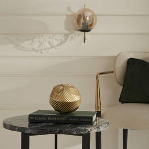 Karaca Home Lana Decorative Object - 11x11 Cm | Gold Geometric Orb