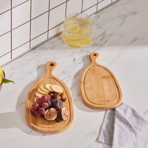 Karaca Havin 2-piece Bamboo Cutting And Serving Board Set | Natural Kitchen Boards