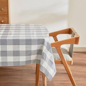 Karaca Home Luna Plaid Pvc Tablecloth 140x200 Cm - Blue/white
