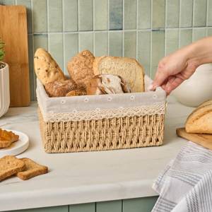 Karaca Olive Bread Basket 26 Cm - Beige Cream | Wicker Serving Basket