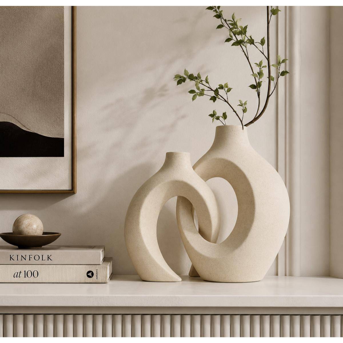 Nordic Sculptural Ceramic Vase Set, SK535