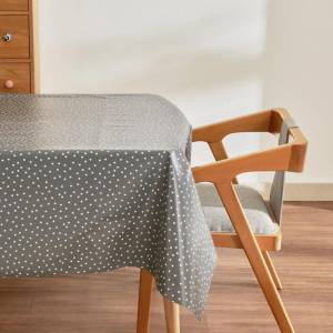 Karaca Home Luna Pvc Tablecloth 140×200 Cm - Anthracite Polka Dot