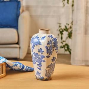 Karaca Mariner Decorative Vase 16 Cm - Blue/white
