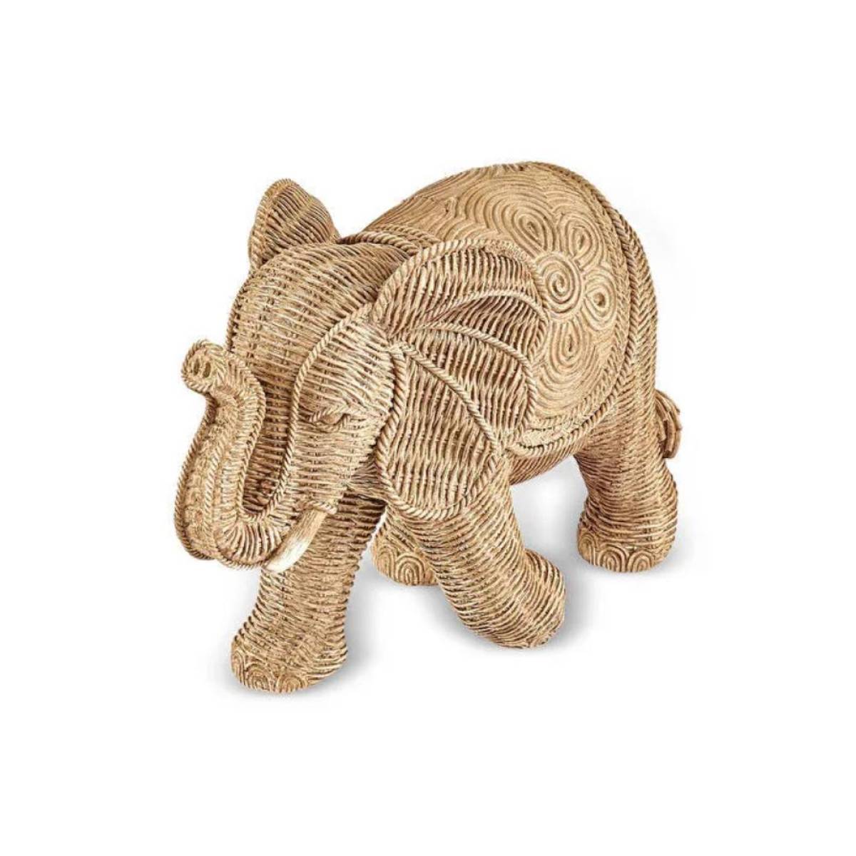 Karaca Renato Elephant Figurine - Natural Beige