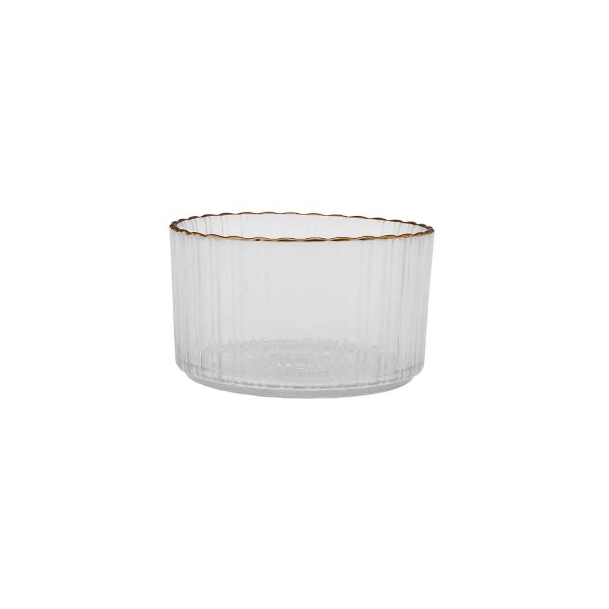 Karaca Pierre 3-piece Glass Serving Set - Plain Gold Gilded | Elegant Serving Stand, 153.09.01.3136