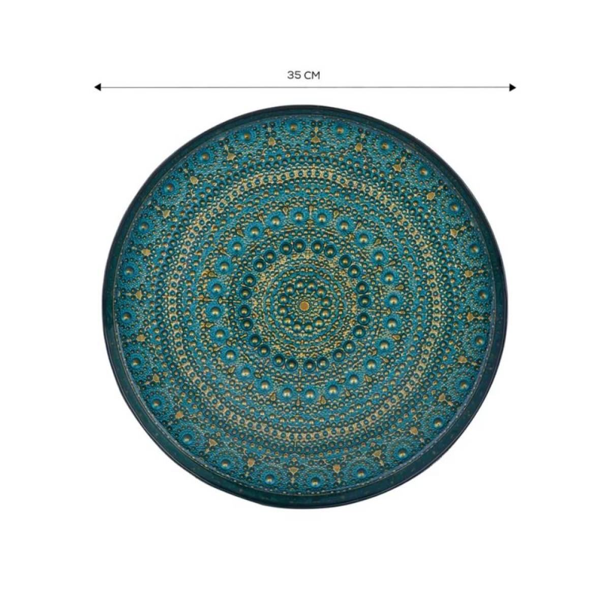 Karaca Rashel Glass Decorative Tray 35 Cm