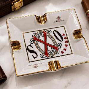 Arturo Fuente The Opusx Society Cigar Ashtray – Porcelain Ashtray With 4 Cigar Holders White, Opusx-white