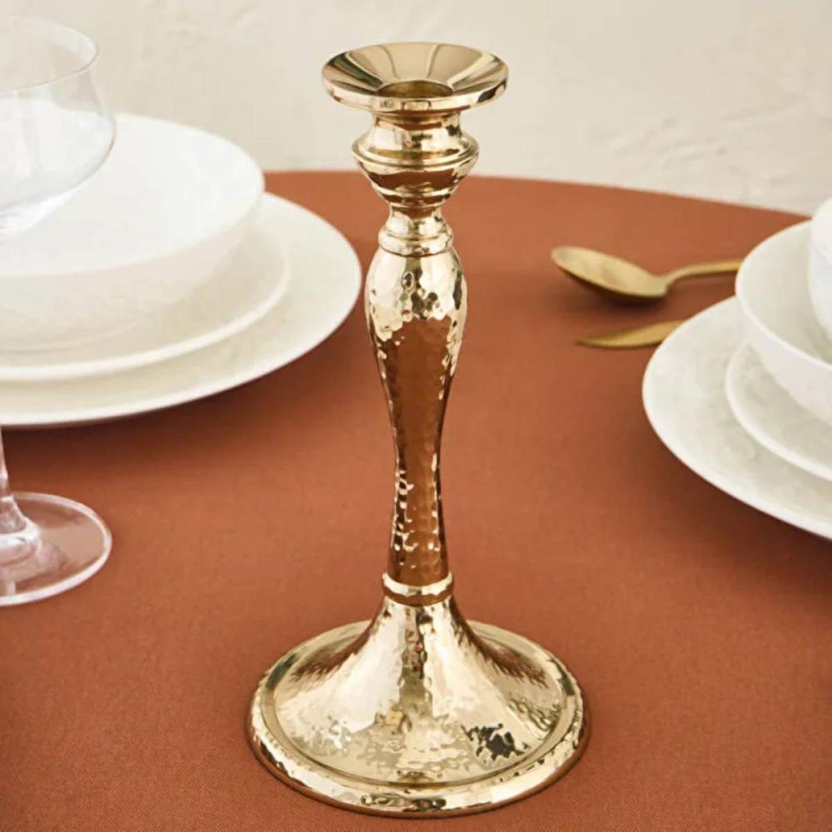 Karaca Home Rena Candlestick 22 Cm - Gold