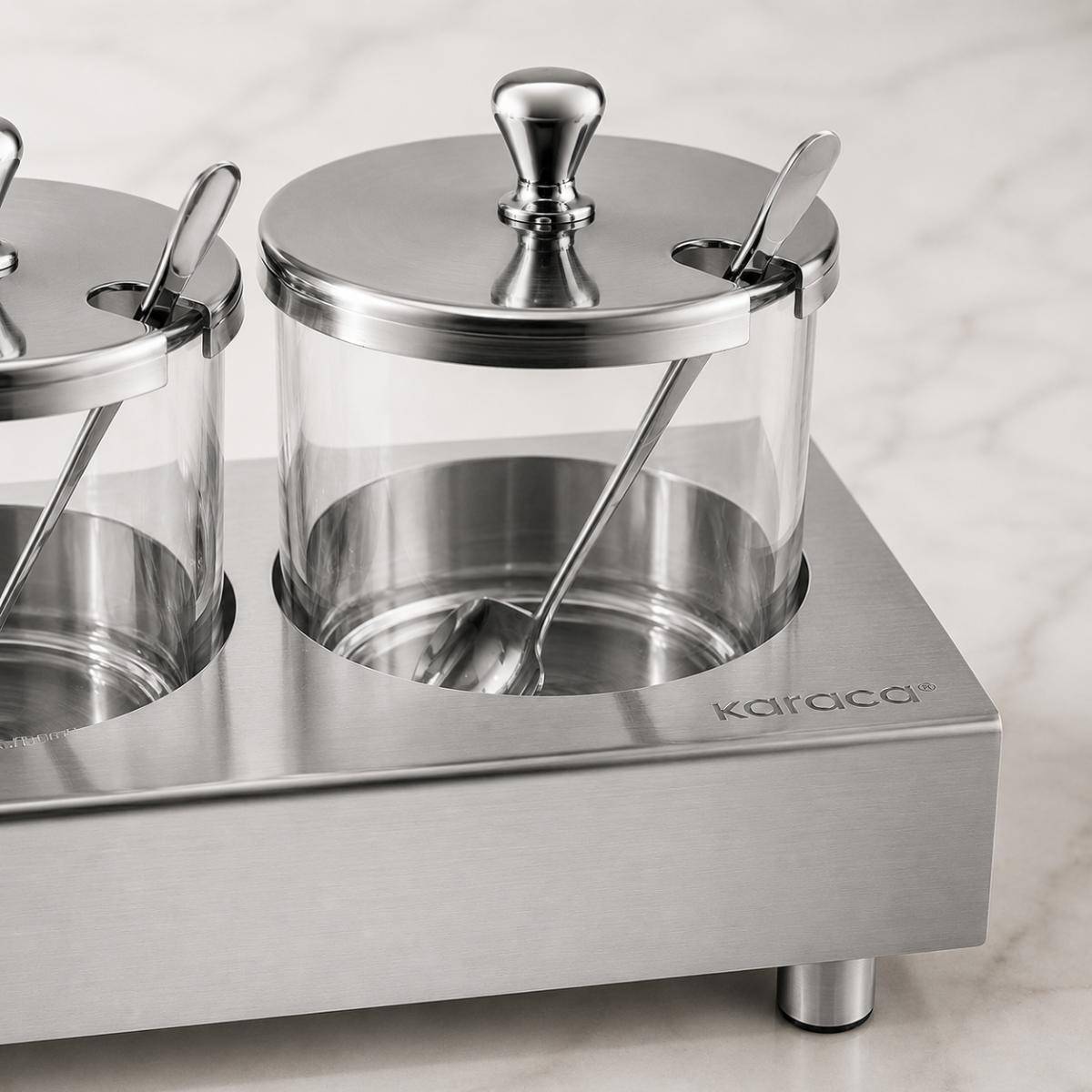 Karaca Pedro Steel 3-Piece Spice Set, 153.03.08.4674