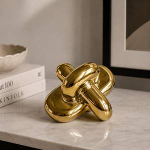 Golden Knot Ceramic Decorative Object, SK537G