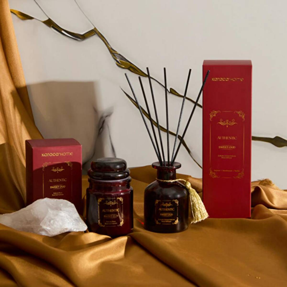 Karaca Home Authentic Series Sweet Oud Reed Diffuser | Luxurious Woody Home Fragrance