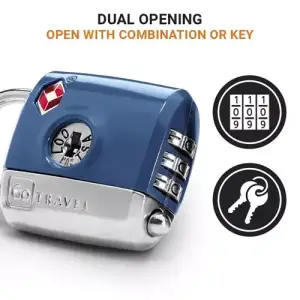 Go Travel Dual Combi/Key Padlock TSA