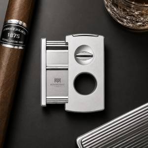 Hemingway Signature Series Cigar Cutter – V | Round Cut Silver Edition, Hemcutsilver