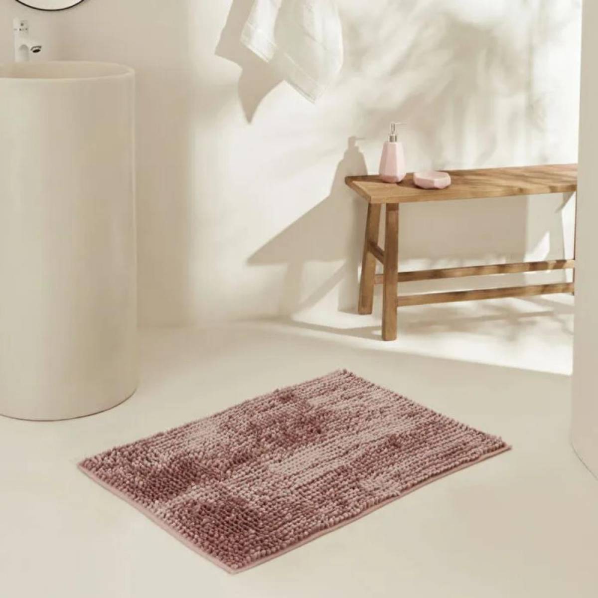 Karaca Home Jules Pasta Bathroom Mat 60×90 Cm - Pink, 200.22.11.0495