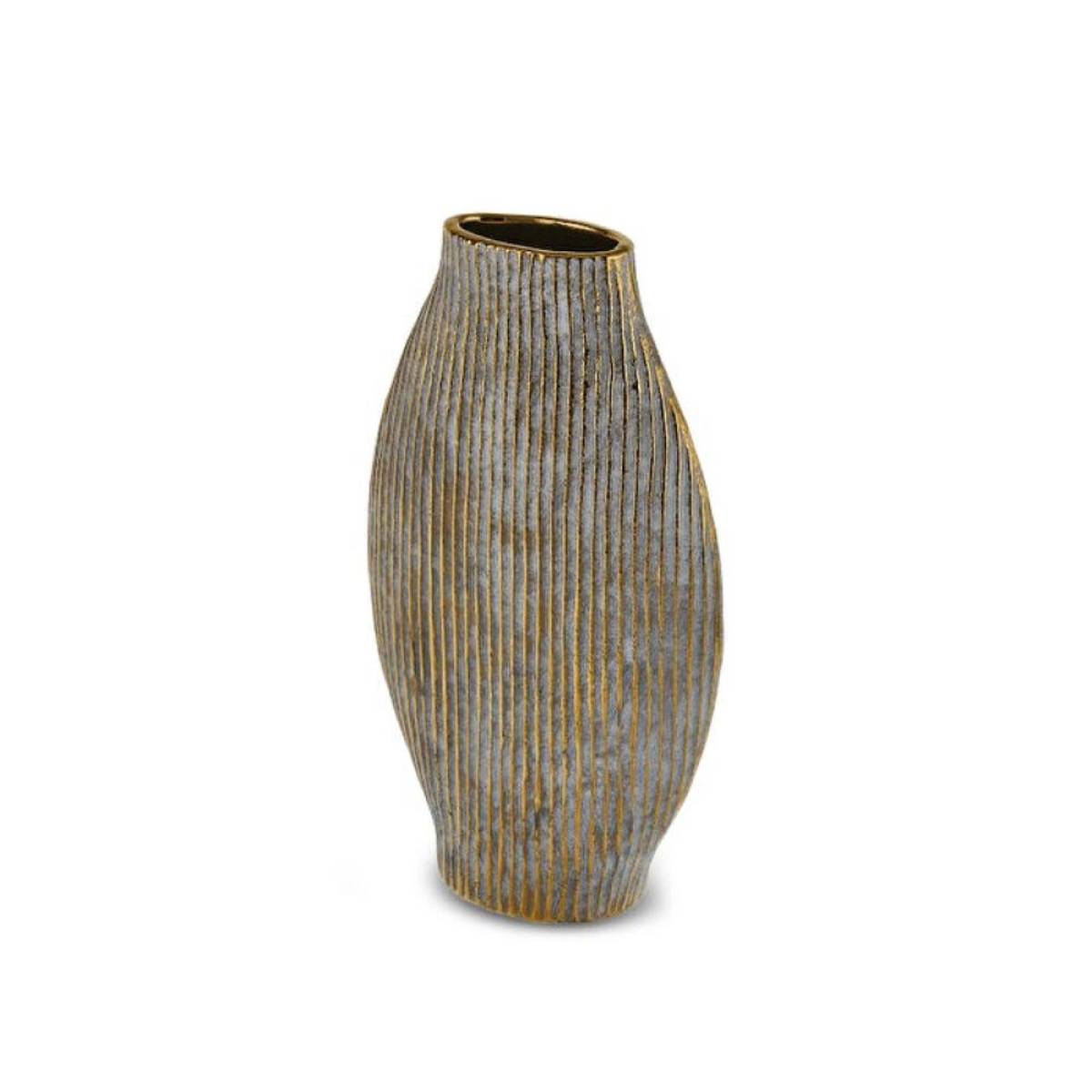 Karaca Novara Decorative Vase 33 Cm - Textured Ceramic