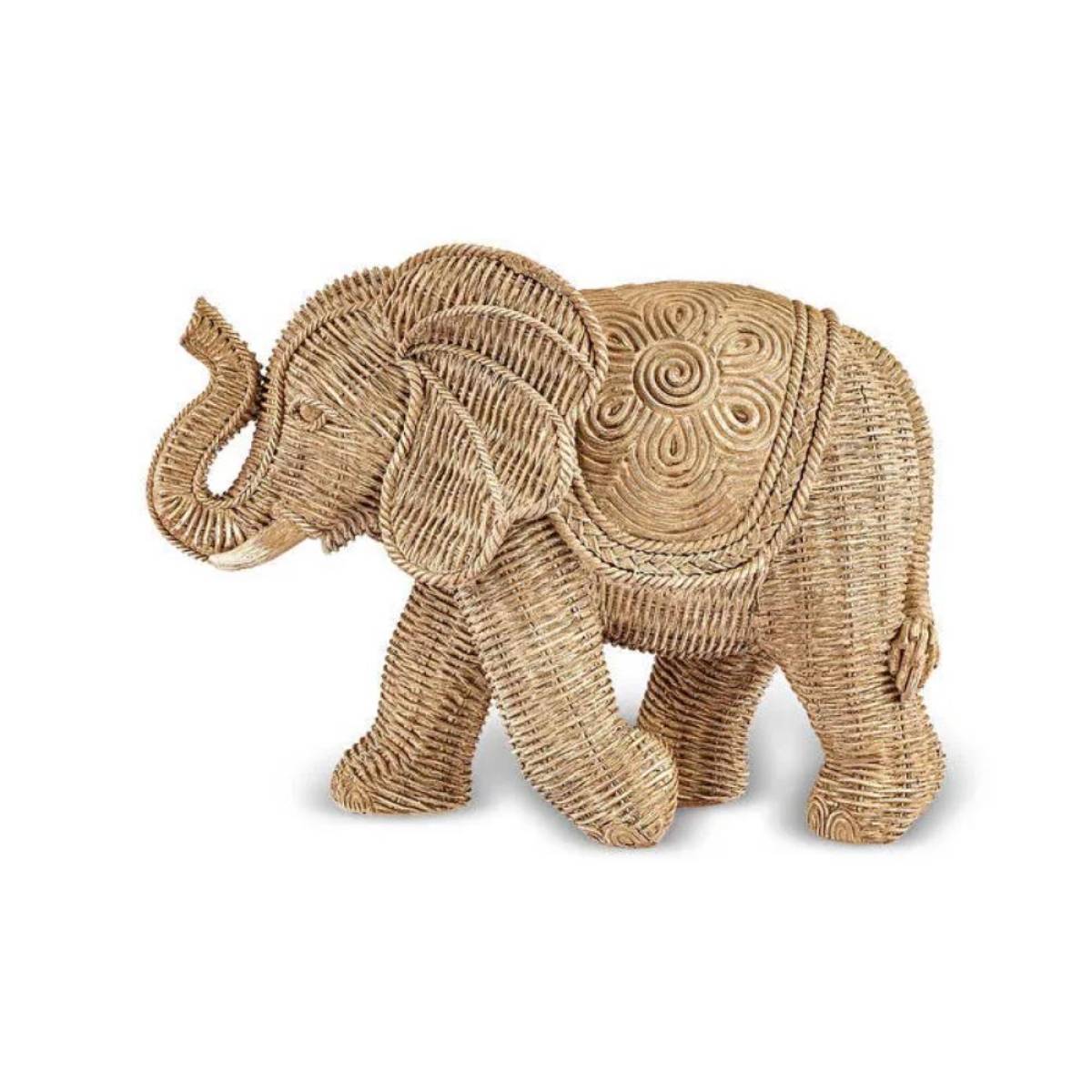 Karaca Renato Elephant Figurine - Natural Beige